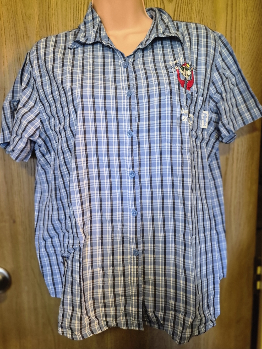 Vintage Maxine cartoon character button up L Dont Worry be Crabby Shirt Blue